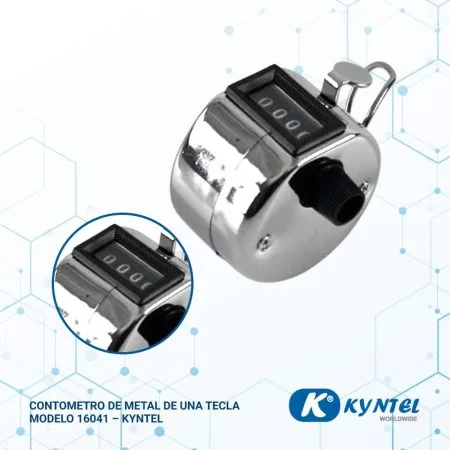 CONTOMETRO DE METAL DE UNA TECLA MODELO 16041 - KYNTEL