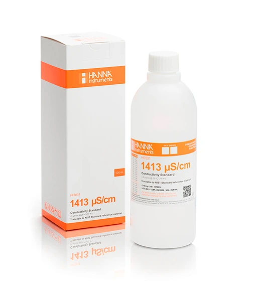 Solución de Calibración de Conductividad de 1413 µS/cm (500 mL)