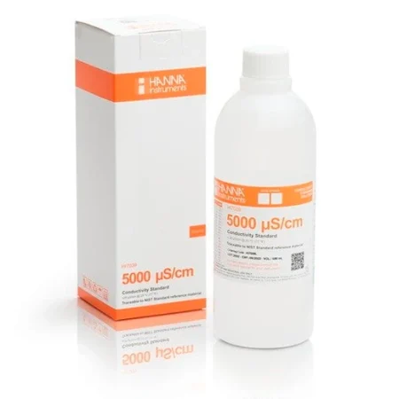 Solución de Calibración de Conductividad de 5000 μS/cm (500 mL)